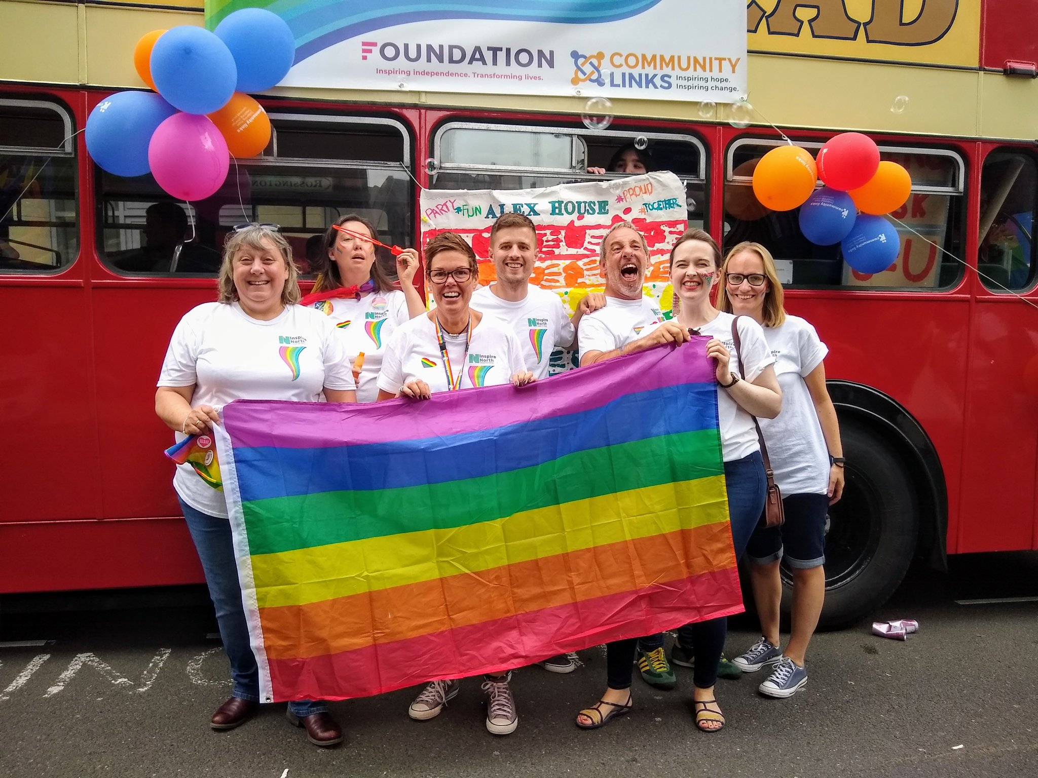 Inspire North colleagues attending Leeds Pride 2019